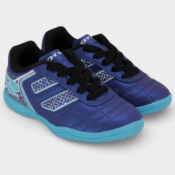 Chuteira Infantil Futsal Dray Spedy Menino - Marinho e Azul