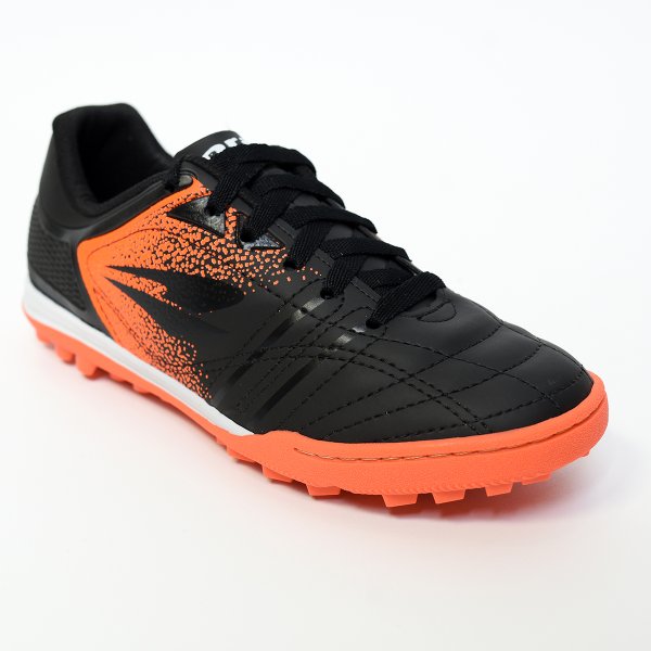Chuteira Society Dray Topfly Masculina - Preto e Laranja