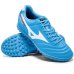 Chuteira Society Mizuno Morelia Club Unissex - Azul Claro e Branco