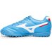 Chuteira Society Mizuno Morelia Club Unissex - Azul Claro e Branco