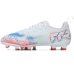 Chuteira Futsal Puma Future 8 FG/AG Masculina - Branco e Laranja