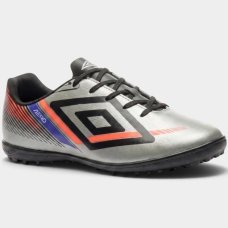 Chuteira Society Umbro Aero Masculina - Cinza e Vermelho Chuteira Society Umbro Aero Masculina - Cinza e Vermelho