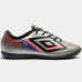 Chuteira Society Umbro Aero Masculina - Cinza e Vermelho