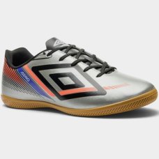 Chuteira Futsal Umbro Aero Masculino - Cinza e Vermelho Chuteira Futsal Umbro Aero Masculino - Cinza e Vermelho