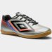 Chuteira Futsal Umbro Aero Masculino - Cinza e Vermelho