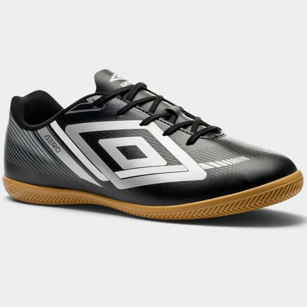 Chuteira Futsal Umbro Aero Masculino - Preto e Bege