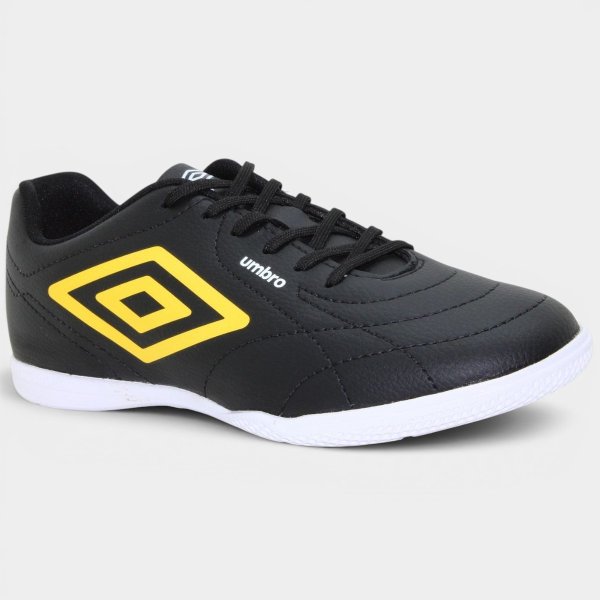 Chuteira Futsal Umbro Class Footballer Masculino - Preto e Amarelo