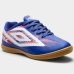 Chuteira Infantil Umbro Futsal Indoor Invictus Menino - Azul e Bege