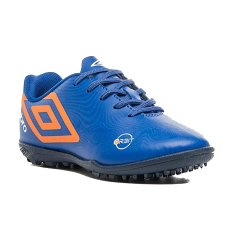 Chuteira Society Infantil Umbro Orbit - Azul e Laranja