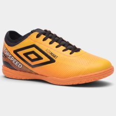 Chuteira Futsal Umbro Indoor Top Speed League Masculino - Laranja e Preto
