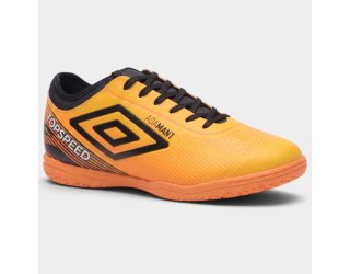 Chuteira Futsal Umbro Indoor Top Speed League Masculino - Laranja e Preto Chuteira Futsal Umbro Indoor Top Speed League Masculino - Laranja e Preto