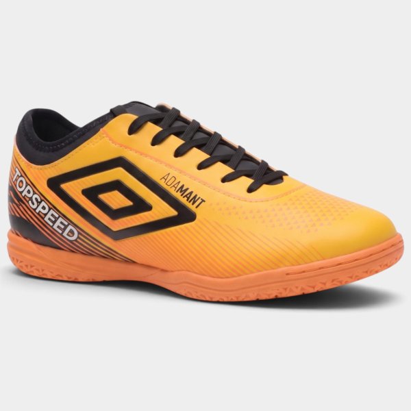 Chuteira Futsal Umbro Indoor Top Speed League Masculino - Laranja e Preto