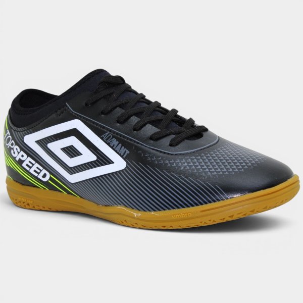 Chuteira Futsal Umbro Indoor Top Speed League Masculino - Preto e Bege