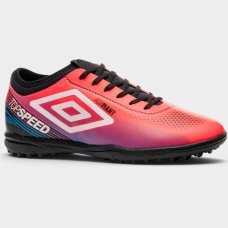Chuteira Society Umbro Top Speed League Masculina - Rosa e Azul Chuteira Society Umbro Top Speed League Masculina - Rosa e Azul
