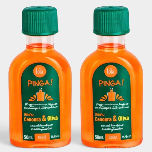 Kit Óleo Capilar Lola Linha Pinga Cenoura e Oliva 50 ml + Óleo Cenoura e Oliva - 50 ml