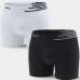 Kit 2 Cuecas Boxer Lupo Microfibra Sem Costura - Preto e Branco