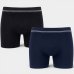 Kit 2 Cuecas Boxer Lupo Microfibra Sem Costura - Preto e Marinho