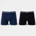 Kit 2 Cuecas Boxer Lupo Microfibra Sem Costura - Preto e Marinho