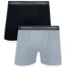 Kit Cueca Boxer Lupo Com Elastano 2 Peças - Preto e Cinza