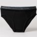 Kit Cueca Slip Lupo Com Elastano 3 Peças - Preto e Cinza