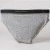 Kit Cueca Slip Lupo Com Elastano 3 Peças - Preto e Cinza