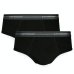 Kit Cueca Slip Lupo Com Elastano 2 Peças - Preto
