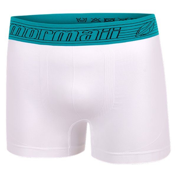 Cueca Boxer Mormaii Logo Elástico Masculina - Branco e Verde