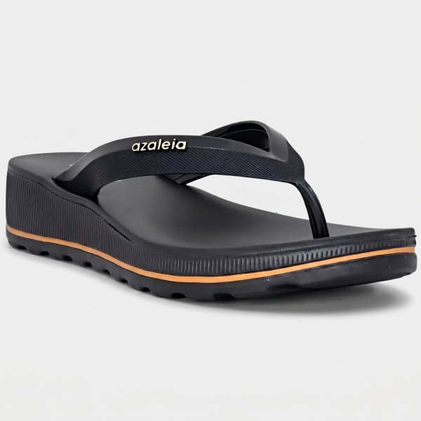 Chinelo Azaleia Plataforma Confort Feminino - Preto