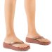 Tamanco Anabela Baixo Azaleia Fabi Light Feminino - Nude