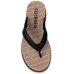 Tamanco Anabela Baixo Azaleia Feminino - Preto e Bege
