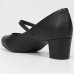 Scarpin Beira Rio Boneca Fivela Salto Bloco - Preto