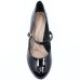Scarpin Beira Rio Boneca Verniz Fivela Salto Bloco - Preto