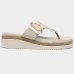 Tamanco Anabela Beira Rio Detalhe Fivela Feminino - Branco