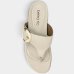 Tamanco Anabela Beira Rio Detalhe Fivela Feminino - Branco