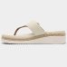Tamanco Anabela Beira Rio Detalhe Fivela Feminino - Branco