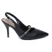 Scarpin Beira Rio Tira Strass Salto Fino Feminino - Preto