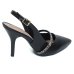 Scarpin Beira Rio Tira Strass Salto Fino Feminino - Preto