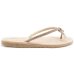 Rasteira Beira Rio Flatform Diamond Strass Laço Feminina - Ouro Rosado