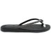 Rasteira Beira Rio Flatform Diamond Strass Laço Feminina - Preto