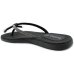 Rasteira Beira Rio Flatform Diamond Strass Laço Feminina - Preto