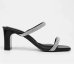 Tamanco Beira Rio Tiras Strass Feminino - Preto