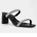Tamanco Beira Rio Tiras Strass Feminino - Preto