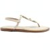 Rasteira Beira Rio Flat Pedraria Feminina - Creme