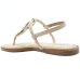Rasteira Beira Rio Flat Pedraria Feminina - Creme