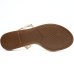 Rasteira Beira Rio Flat Pedraria Feminina - Creme