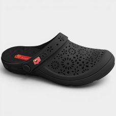 Babuche Boaonda Nellie Feminino - Preto e Vermelho