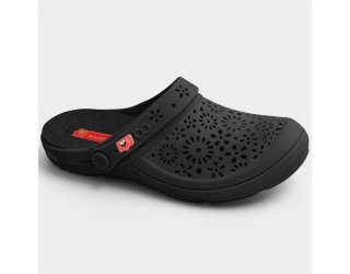 Babuche Boaonda Nellie Feminino - Preto e Vermelho Babuche Boaonda Nellie Feminino - Preto e Vermelho