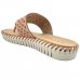 Rasteira Birken Bottero Summer Laser Couro - Rosa