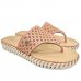 Rasteira Birken Bottero Summer Laser Couro - Rosa