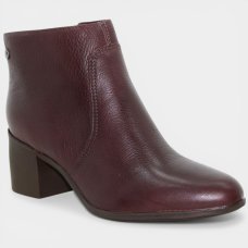 Bota Coturno Couro Bottero Burnish Feminina - Marrom